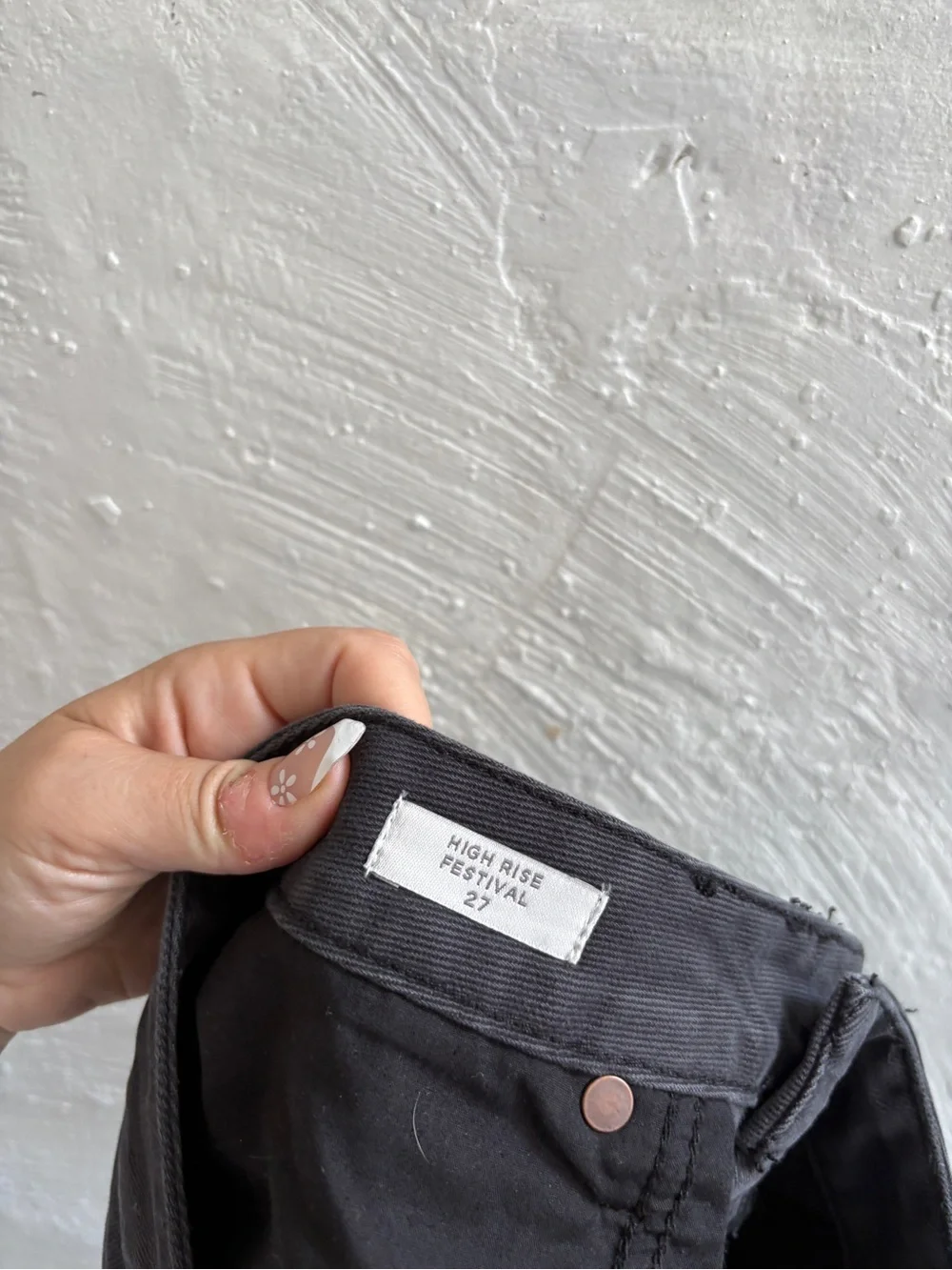 Pacsun High rise festival black wash shorts size 27